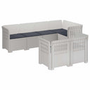 vidaXL 7-Zits Tuinbank Rattan Look PP Antraciet
