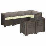 vidaXL 7-Zits Tuinbank Rattan Look PP Antraciet