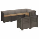 vidaXL 7-Zits Tuinbank Rattan Look PP Antraciet