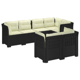 vidaXL 7-Zits Tuinbank Rattan Look PP Antraciet
