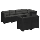 vidaXL 7-Zits Tuinbank Rattan Look PP Antraciet