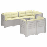 vidaXL 7-Zits Tuinbank Rattan Look PP Antraciet