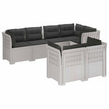 vidaXL 7-Zits Tuinbank Rattan Look PP Antraciet