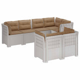 vidaXL 7-Zits Tuinbank Rattan Look PP Antraciet