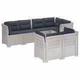 vidaXL 7-Zits Tuinbank Rattan Look PP Antraciet