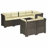 vidaXL 7-Zits Tuinbank Rattan Look PP Antraciet
