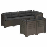 vidaXL 7-Zits Tuinbank Rattan Look PP Antraciet