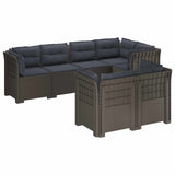 vidaXL 7-Zits Tuinbank Rattan Look PP Antraciet