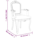 vidaXL Eetkamerstoelen 2 st 62x59,5x100,5 cm fluweel donkergrijs