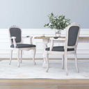 vidaXL Eetkamerstoelen 2 st 62x59,5x100,5 cm fluweel donkergrijs