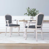 vidaXL Eetkamerstoelen 2 st 62x59,5x100,5 cm fluweel donkergrijs