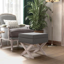vidaXL Opbergkruk 45x45x49 cm linnen beige