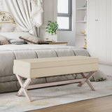 vidaXL Opbergkruk 45x45x49 cm linnen beige