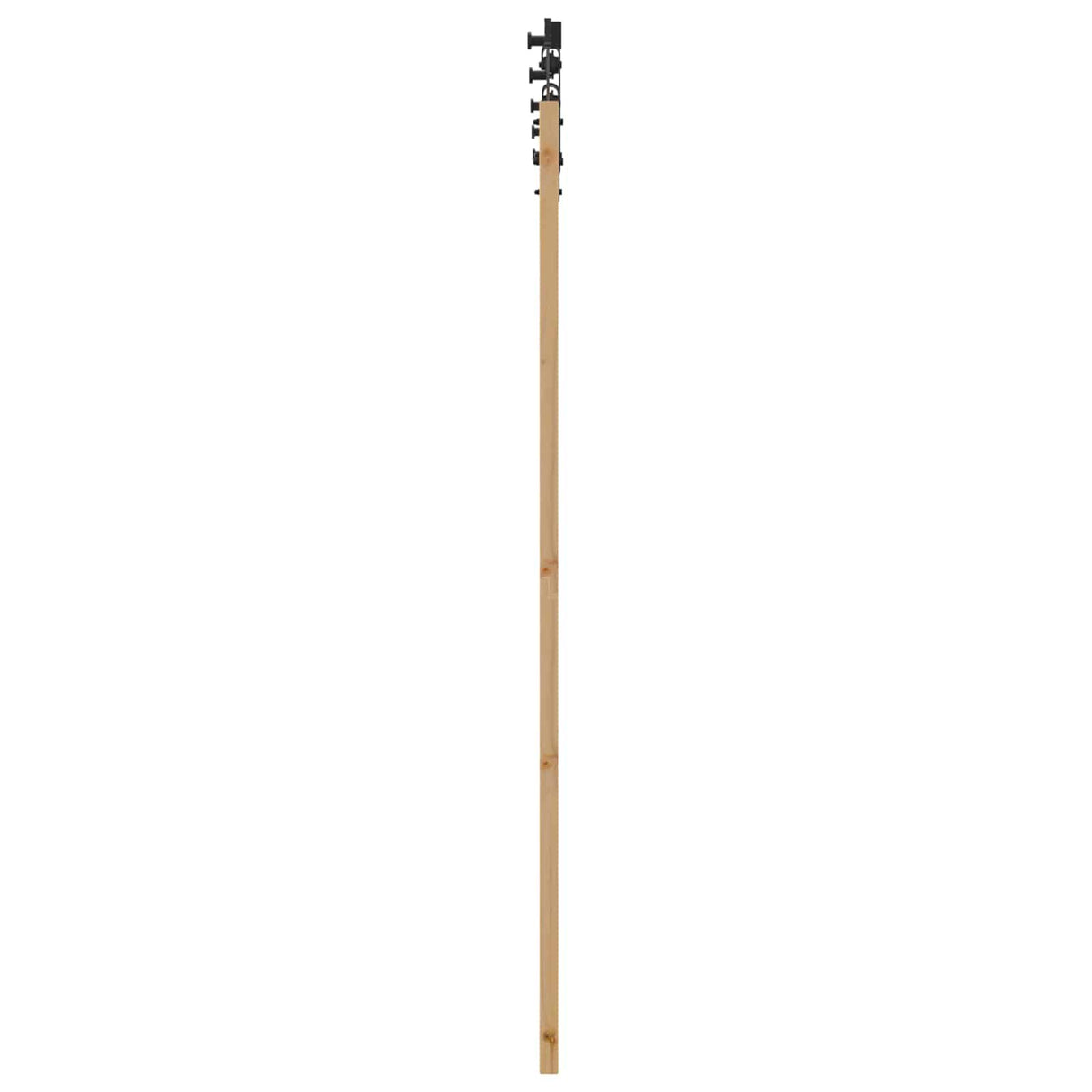 vidaXL Schuifdeur Naturel en Zwart 61 x 198,5 cm Massief grenenhout