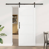 vidaXL Schuifdeur Naturel en Zwart 61 x 198,5 cm Massief grenenhout