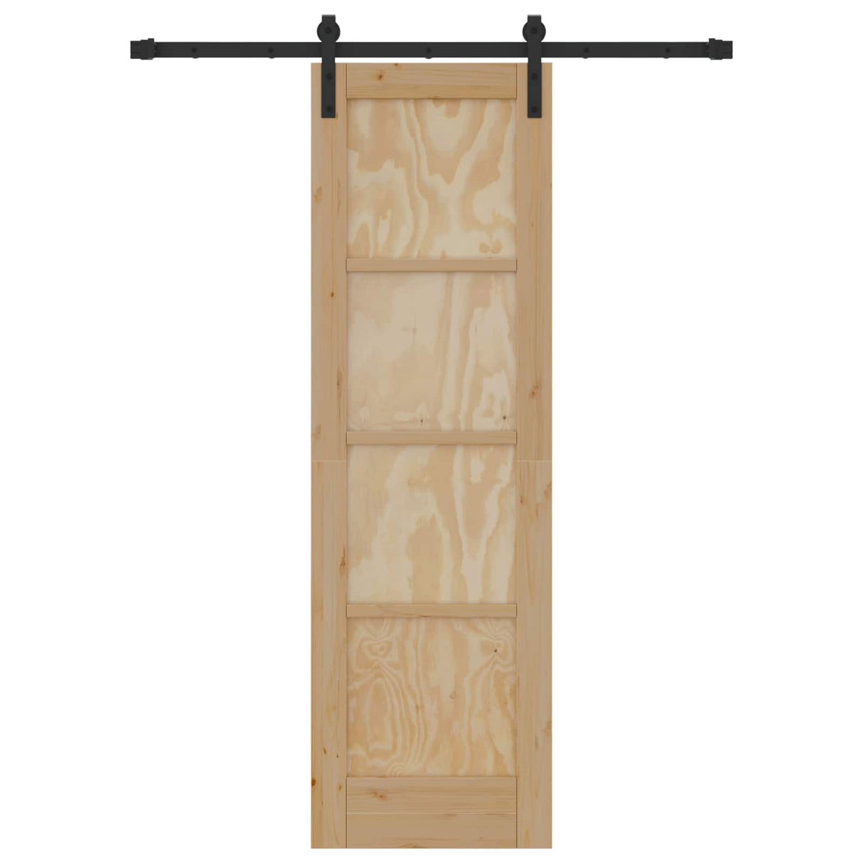 vidaXL Schuifdeur Naturel 61 x 198,5 cm Massief grenenhout