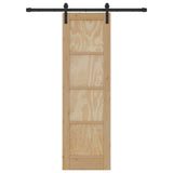 vidaXL Schuifdeur Naturel 61 x 198,5 cm Massief grenenhout