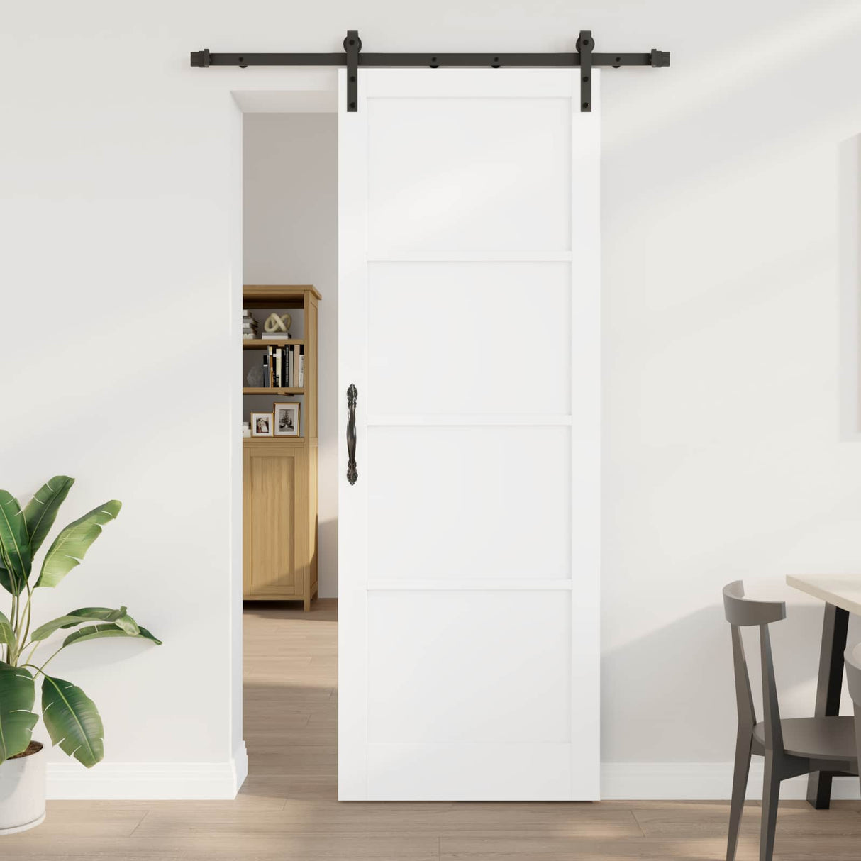 vidaXL Schuifdeur Naturel 61 x 198,5 cm Massief grenenhout