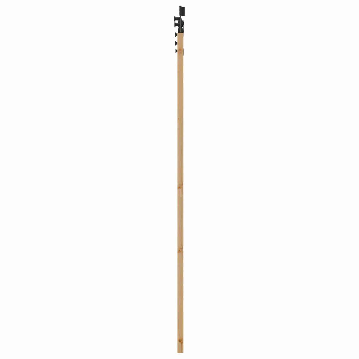 vidaXL Schuifdeur Naturel en Zwart 61 x 198,5 cm Massief grenenhout