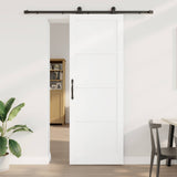 vidaXL Schuifdeur Naturel en Zwart 61 x 198,5 cm Massief grenenhout