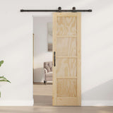 vidaXL Schuifdeur ORKDAL Naturel 61 x 198,5 cm Massief grenenhout