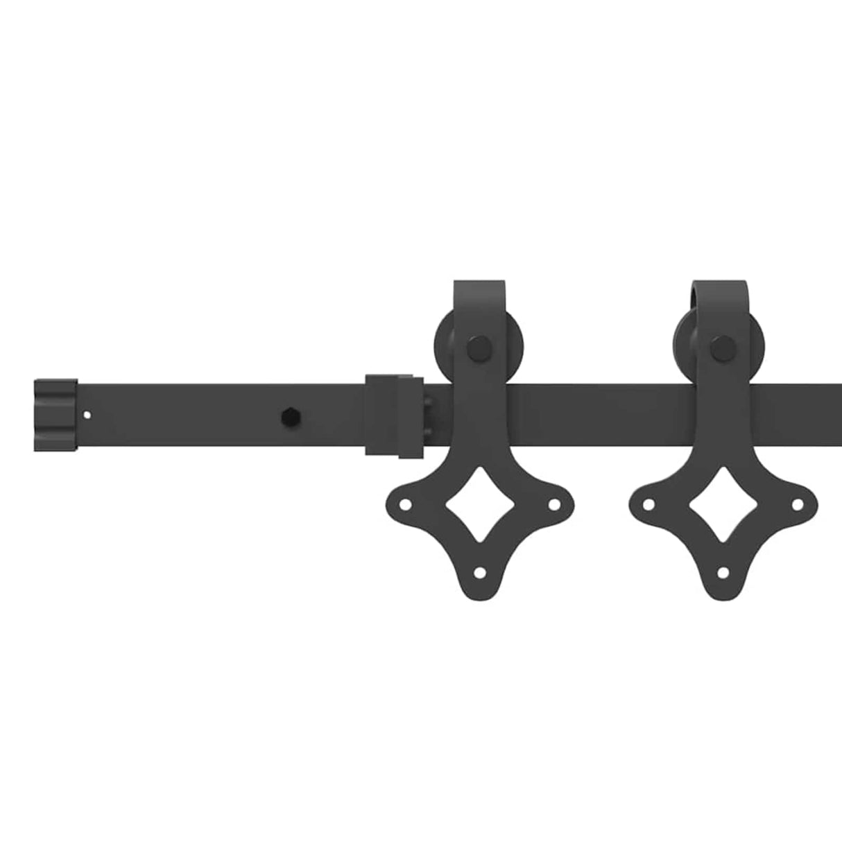 vidaXL Schuifdeur Naturel en Zwart 61 x 198,5 cm Massief grenenhout