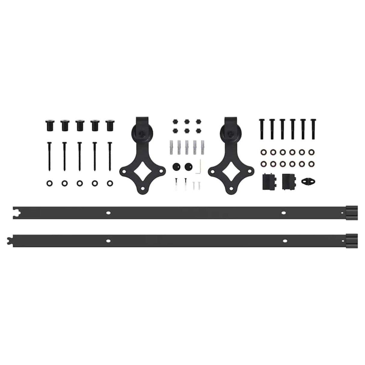 vidaXL Schuifdeur Naturel en Zwart 61 x 198,5 cm Massief grenenhout