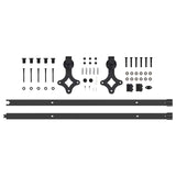 vidaXL Schuifdeur Naturel en Zwart 61 x 198,5 cm Massief grenenhout