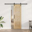 vidaXL Schuifdeur ORKDAL Naturel en Zwart 61 x 198,5 cm