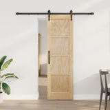 vidaXL Schuifdeur ORKDAL Naturel en Zwart 61 x 198,5 cm