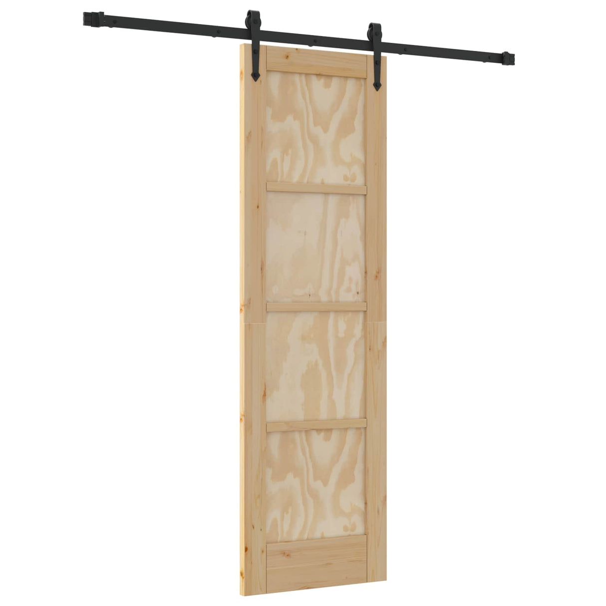 vidaXL Schuifdeur ORKDAL Naturel en Zwart 61 x 198,5 cm