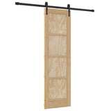 vidaXL Schuifdeur ORKDAL Naturel en Zwart 61 x 198,5 cm