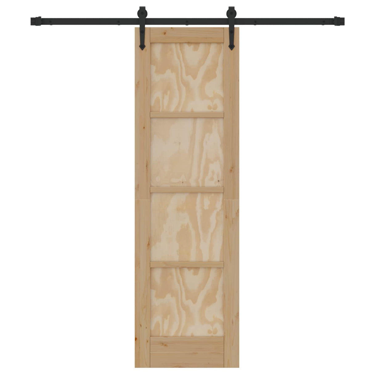 vidaXL Schuifdeur ORKDAL Naturel en Zwart 61 x 198,5 cm