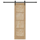 vidaXL Schuifdeur ORKDAL Naturel en Zwart 61 x 198,5 cm