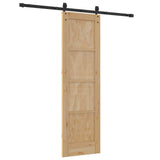 vidaXL Schuifdeur ORKDAL Naturel en Zwart 61 x 198,5 cm