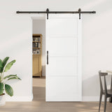 vidaXL Schuifdeur ORKDAL Naturel en Zwart 61 x 198,5 cm