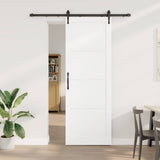 vidaXL Schuifdeur ORKDAL Naturel en Zwart 61 x 198,5 cm