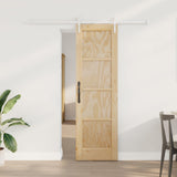 vidaXL Schuifdeur ORKDAL Naturel en Zwart 61 x 198,5 cm