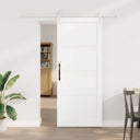 vidaXL Schuifdeur ORKDAL Naturel en Zwart 61 x 198,5 cm