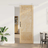 vidaXL Schuifdeur ORKDAL Naturel en Zwart 61 x 198,5 cm