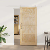vidaXL Schuifdeur ORKDAL Naturel en Zwart 61 x 198,5 cm