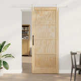 vidaXL Schuifdeur ORKDAL Naturel en Zwart 61 x 198,5 cm
