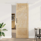 vidaXL Schuifdeur ORKDAL Naturel en Zwart 61 x 198,5 cm