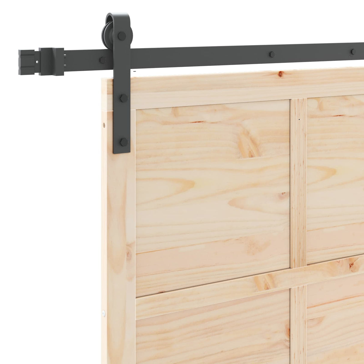 vidaXL Schuifdeur Naturel 100 x 208 cm Massief grenenhout