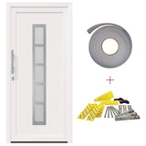 vidaXL Front Door White 88 x 200 cm PVC