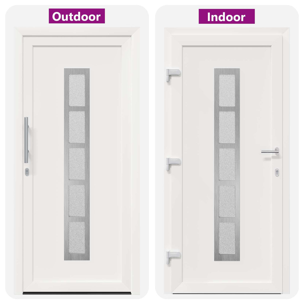 vidaXL Front Door White 88 x 200 cm PVC