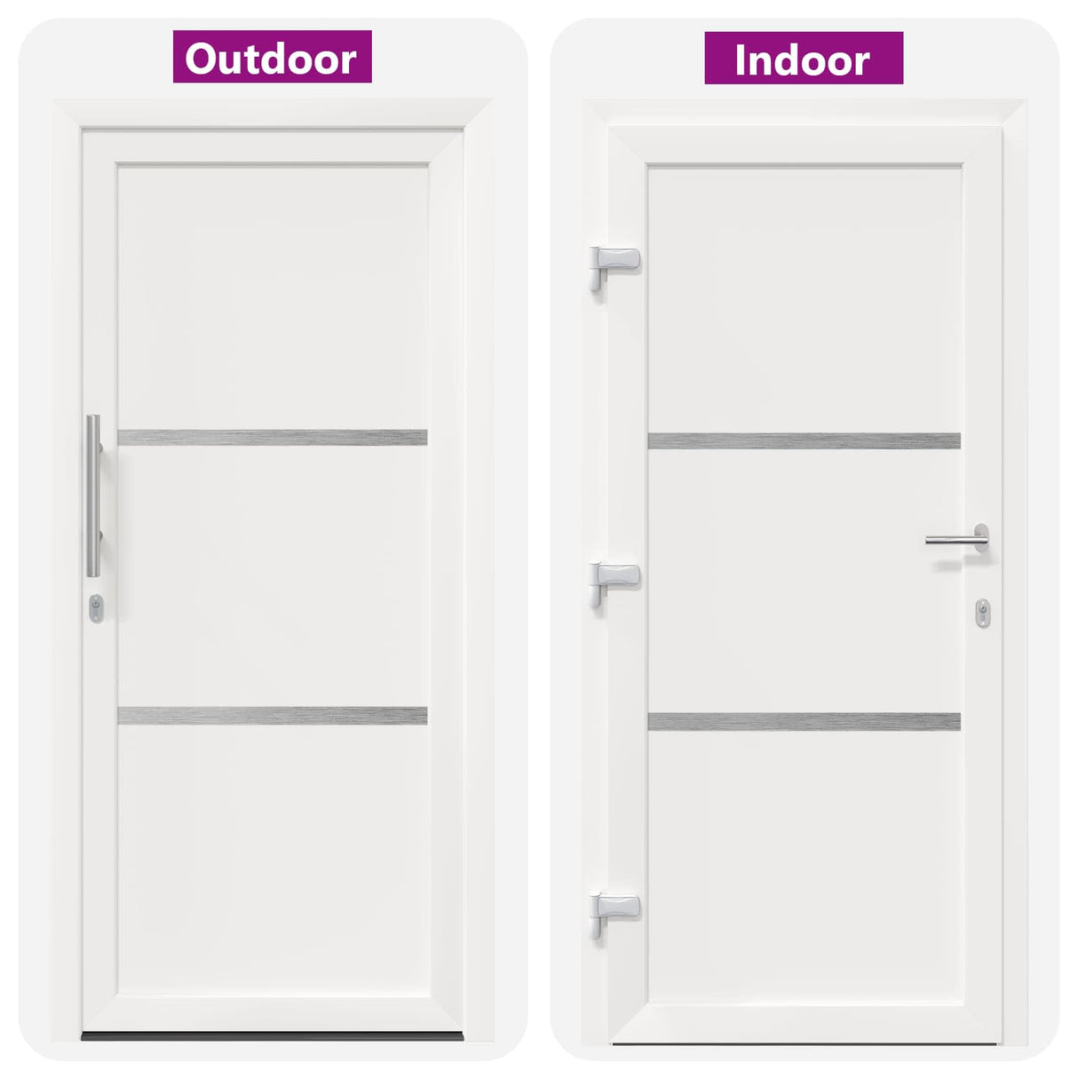 vidaXL Voordeur Wit 88 x 200 cm PVC