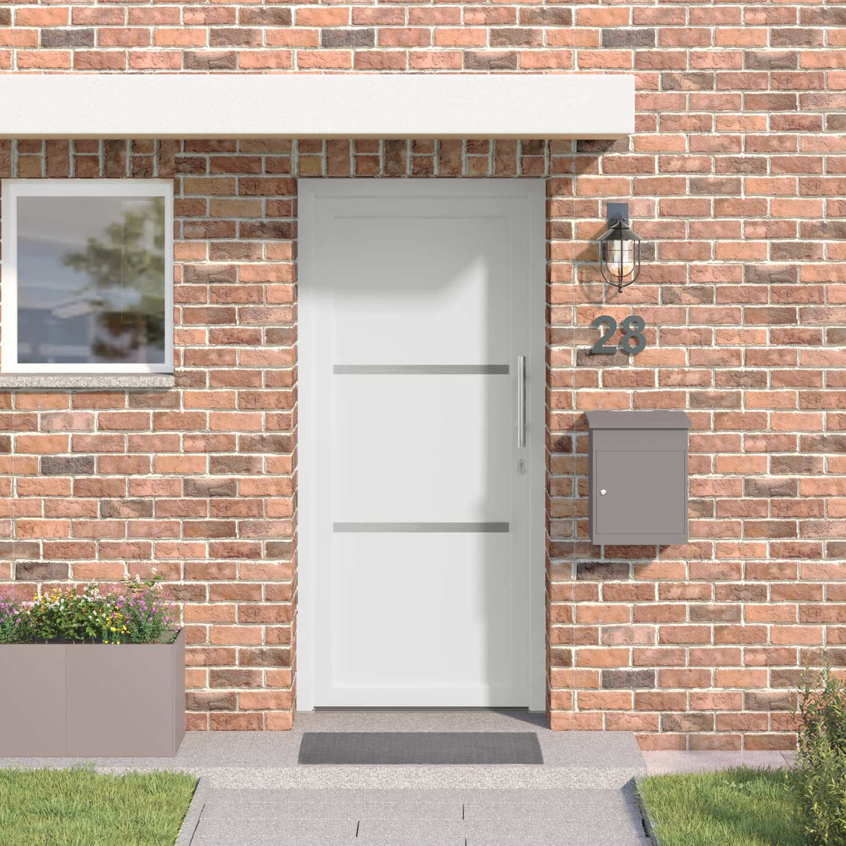 vidaXL Voordeur Wit 88 x 200 cm PVC