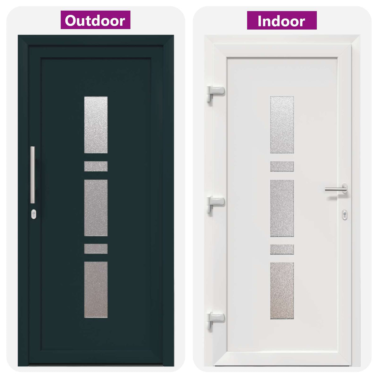 vidaXL Voordeur Antracietkleurig 88 x 200 cm PVC
