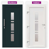 vidaXL Voordeur Antracietkleurig 88 x 200 cm PVC